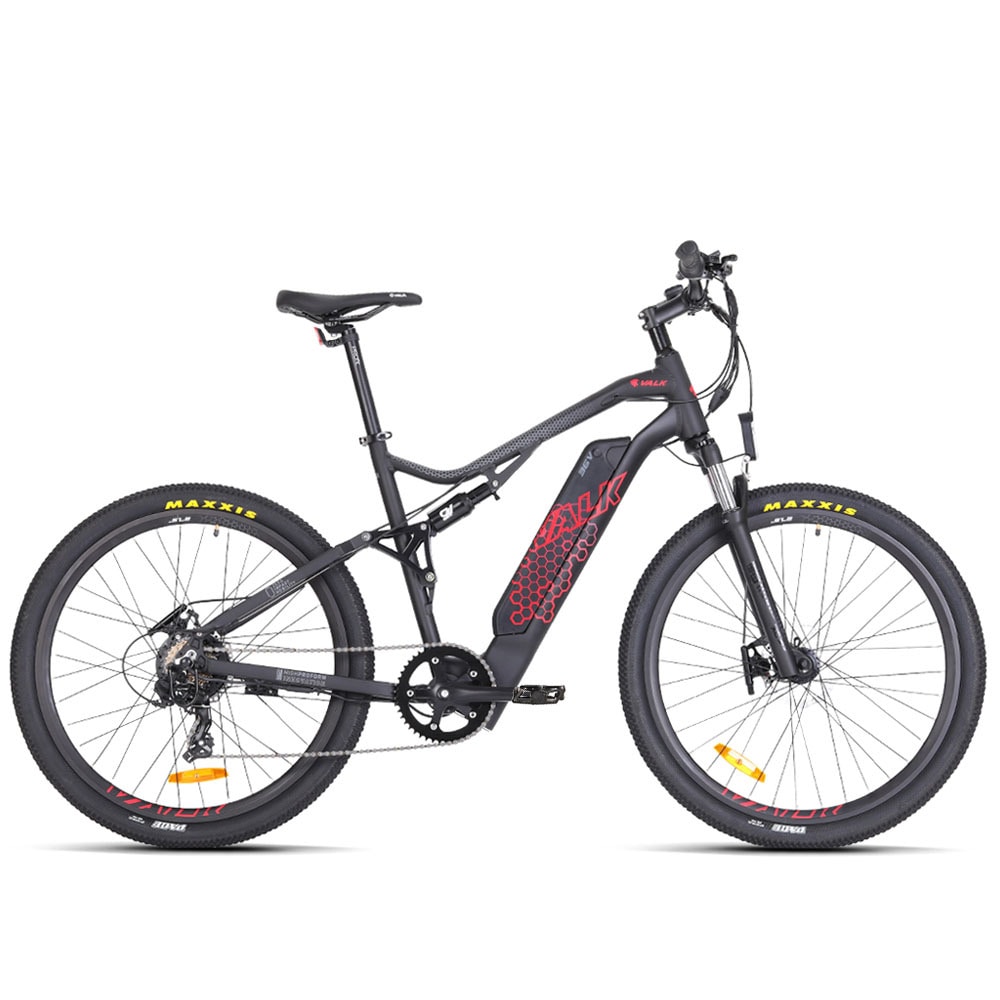 VALK Electric Dual Suspension Mountain e Bike ROCKSHOX TEKTRO VELO