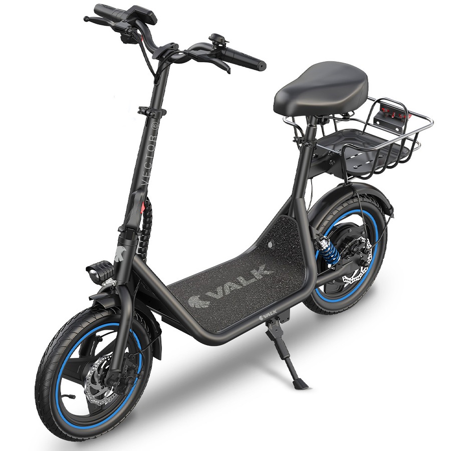Valk Electric Scooter with Seat 30km Range, AU Compliant, Disc brakes, 14" Tyres, for Adults, Teens, Commuter