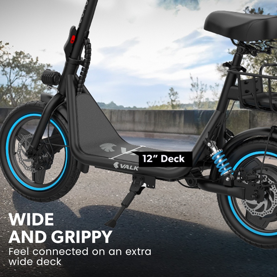 Valk Electric Scooter with Seat 30km Range, AU Compliant, Disc brakes, 14" Tyres, for Adults, Teens, Commuter