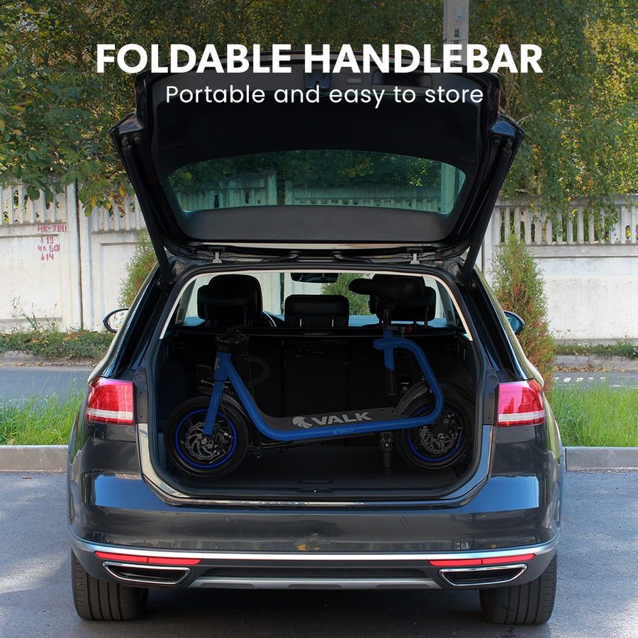 Valk Electric Scooter with Seat Disc brakes, 12" Tyres, AU Compliant, for Adults, Teens, Commuter, Blue