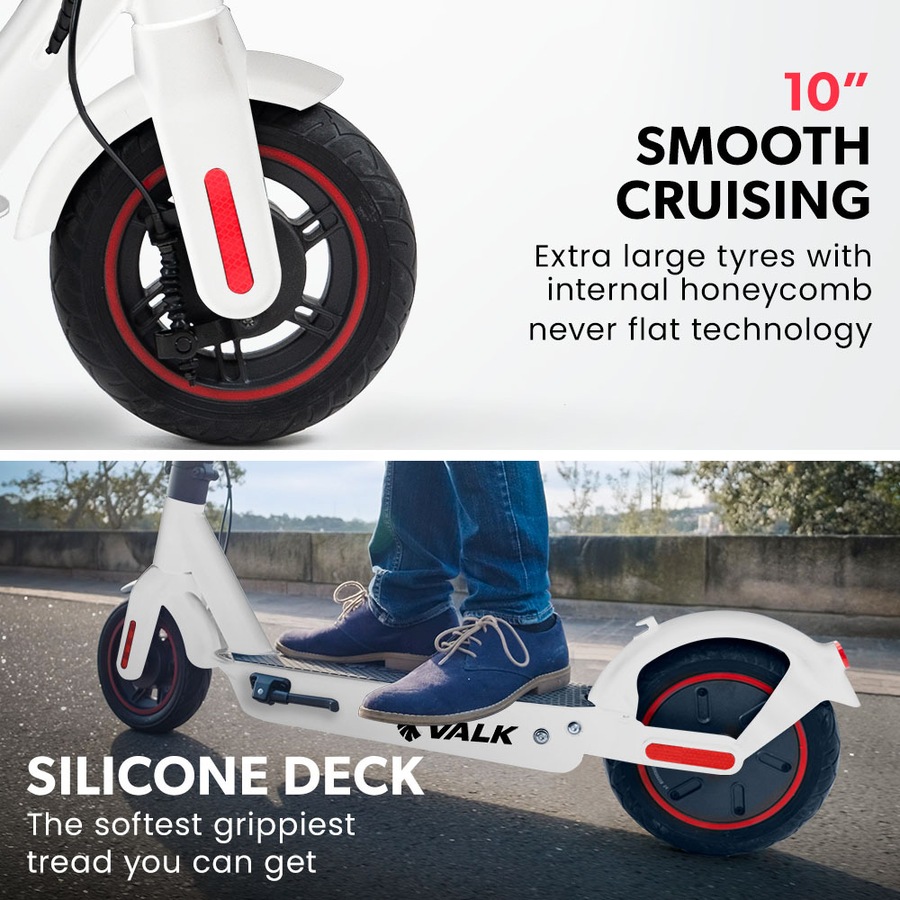 Valk Synergy 7 Electric Scooter 500W 15Ah, AU Compliant, Motorised eScooter for Adults, White