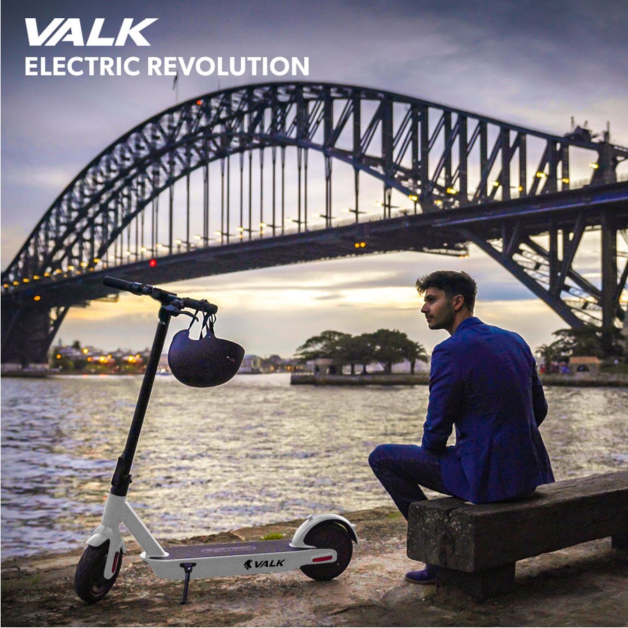 Valk Synergy 7 Electric Scooter 500W 15Ah, AU Compliant, Motorised eScooter for Adults, White