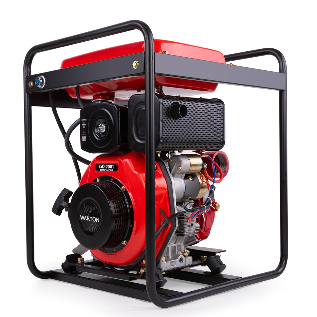 WARTON Diesel High Pressure Water Pump 2" Inch 8HP Fire Fighting Pumps Irrigation