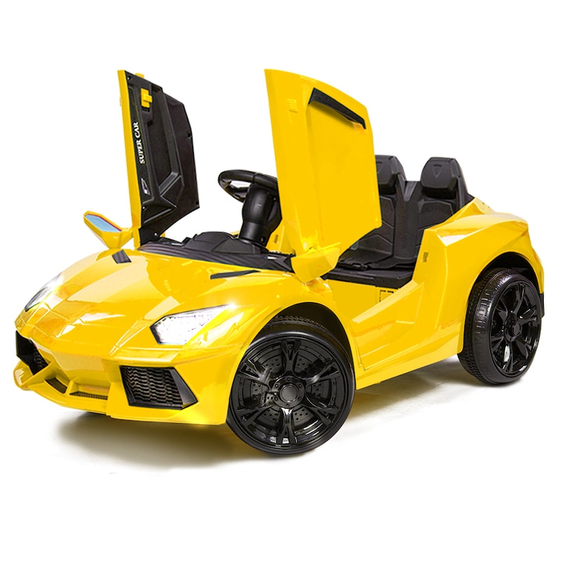 Buy ROVO KIDS Ride-On Car LAMBORGHINI Inspired - Electric Battery Remote  Yellow - MyDeal