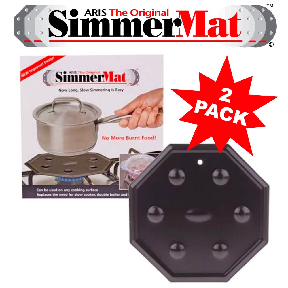 Aris Simmermat Heat Diffuser Simmer Mat Slow Cooker Electric + Gas Genuine - 2 Pack