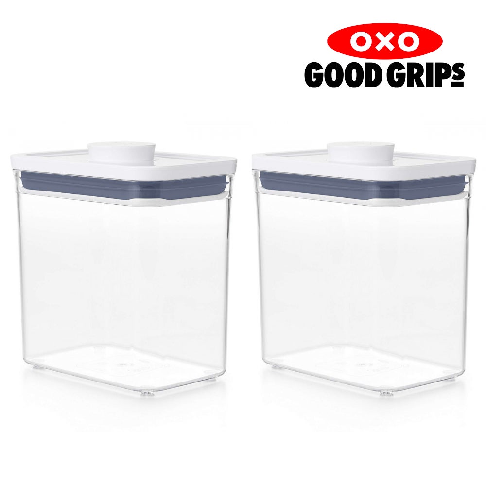 OXO Good Grips Pop 2.0 Rectangle Short Container 1.6L - Set of 2