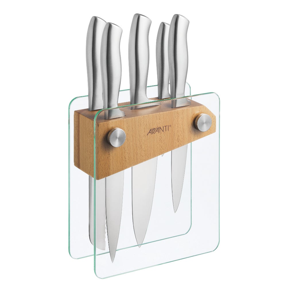 Avanti Tempo 6pc Knife Block Set - 6 Piece Kitchen Knives