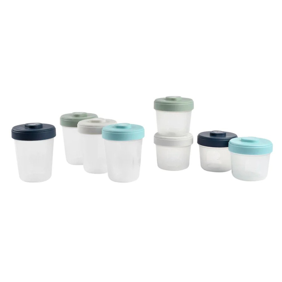 Beaba 8 Piece Toddler Stackable Clip Food Storage Jars 150ml & 250ml