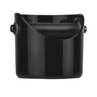 Grindenstein 85% Big Larger Coffee Knock Box Grinds Tamper Waste Bin - Black