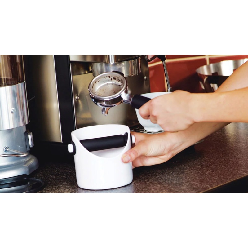 Buy GRINDENSTEIN BLACK KNOCK BOX COFFEE GRINDS TAMPER MyDeal