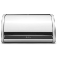 Brabantia Medium Roll Top Bread Bin Kitchen Bread Box Food Storage - Matte Steel