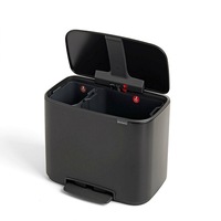 Brabantia Bo Pedal Rubbish Garbage Bin 11 / 23 Litre - 54cm - Matt Black