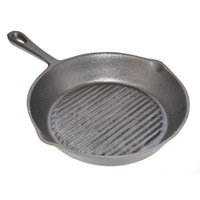 Trenton Cast Iron Ribbed Skillet Frying Pan W/ Handle 20cm - Grill Pan Griddle