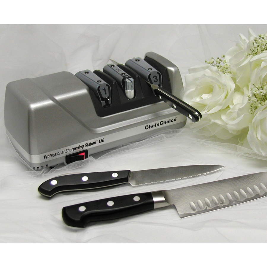 Chefs Choice 130 Diamond Hone Electric Knife Sharpener Silver