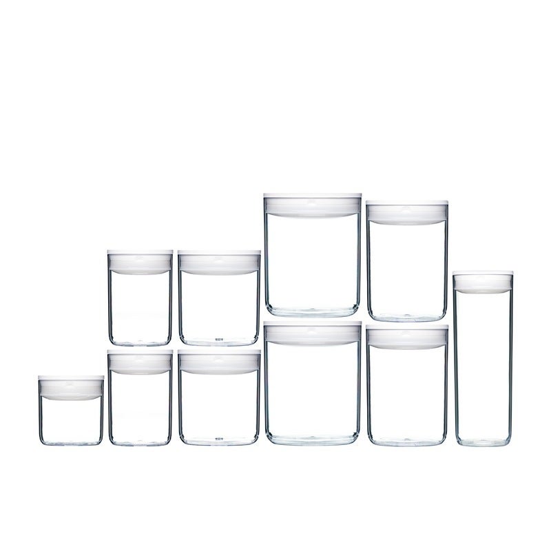 CLICKCLACK 10 PIECE PANTRY ROUND STARTER CONTAINER SET AIR TIGHT 10PC