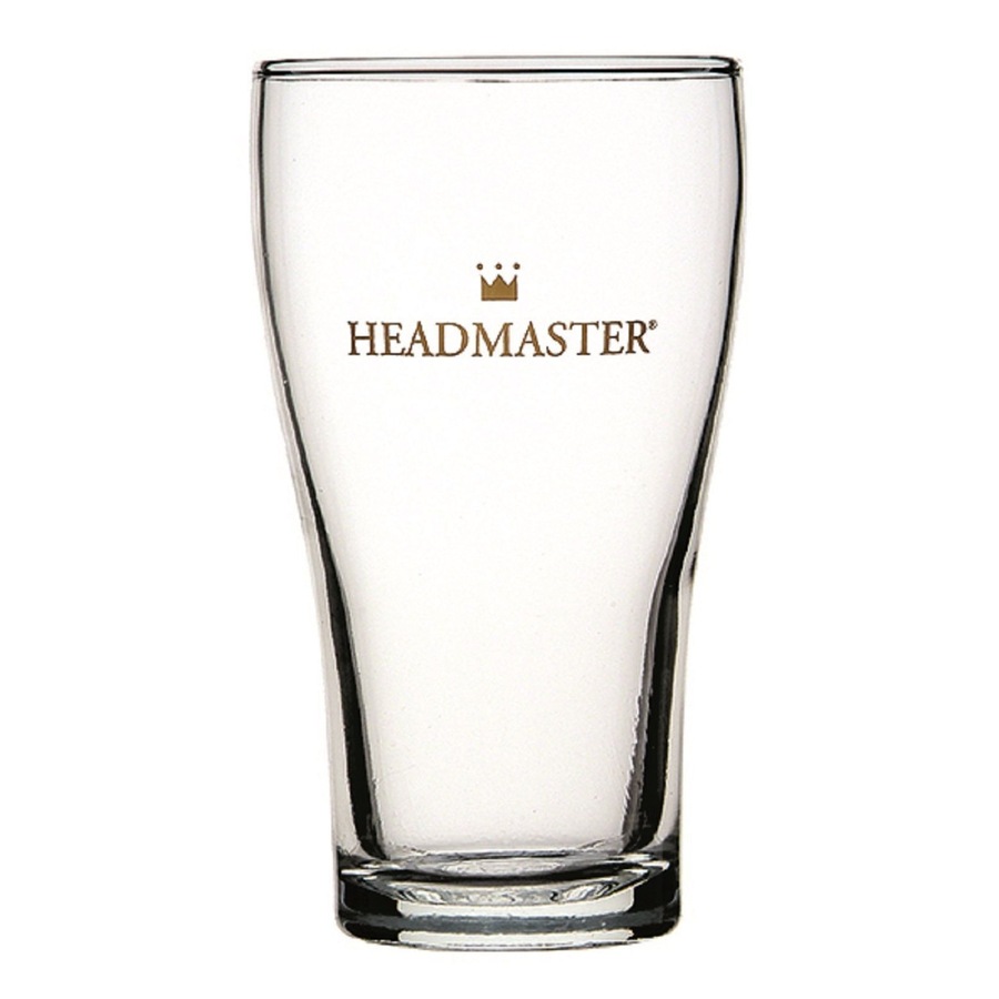 Crown Nucleated Headmaster Beer Conical Glasses 425ml - Set of 12