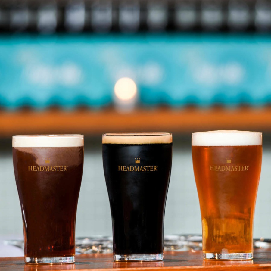 Crown Nucleated Headmaster Beer Conical Glasses 425ml - Set of 12