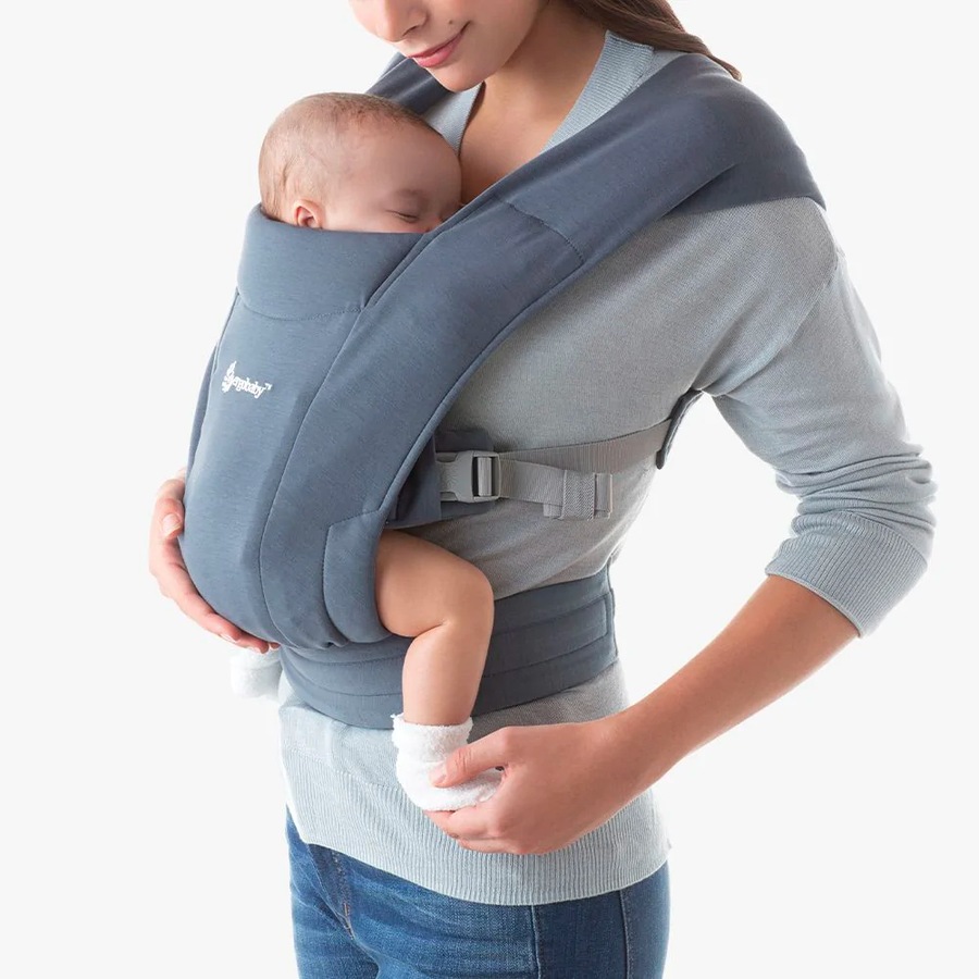 Ergobaby Embrace Cozy Newborn Baby Carrier - Oxford Blue