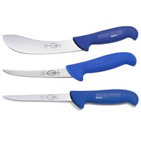 F DICK 15CM B FLEXIBLE + CURVED BONING + SKINNING BUTCHER KNIFE - SET OF 3 KNIVES