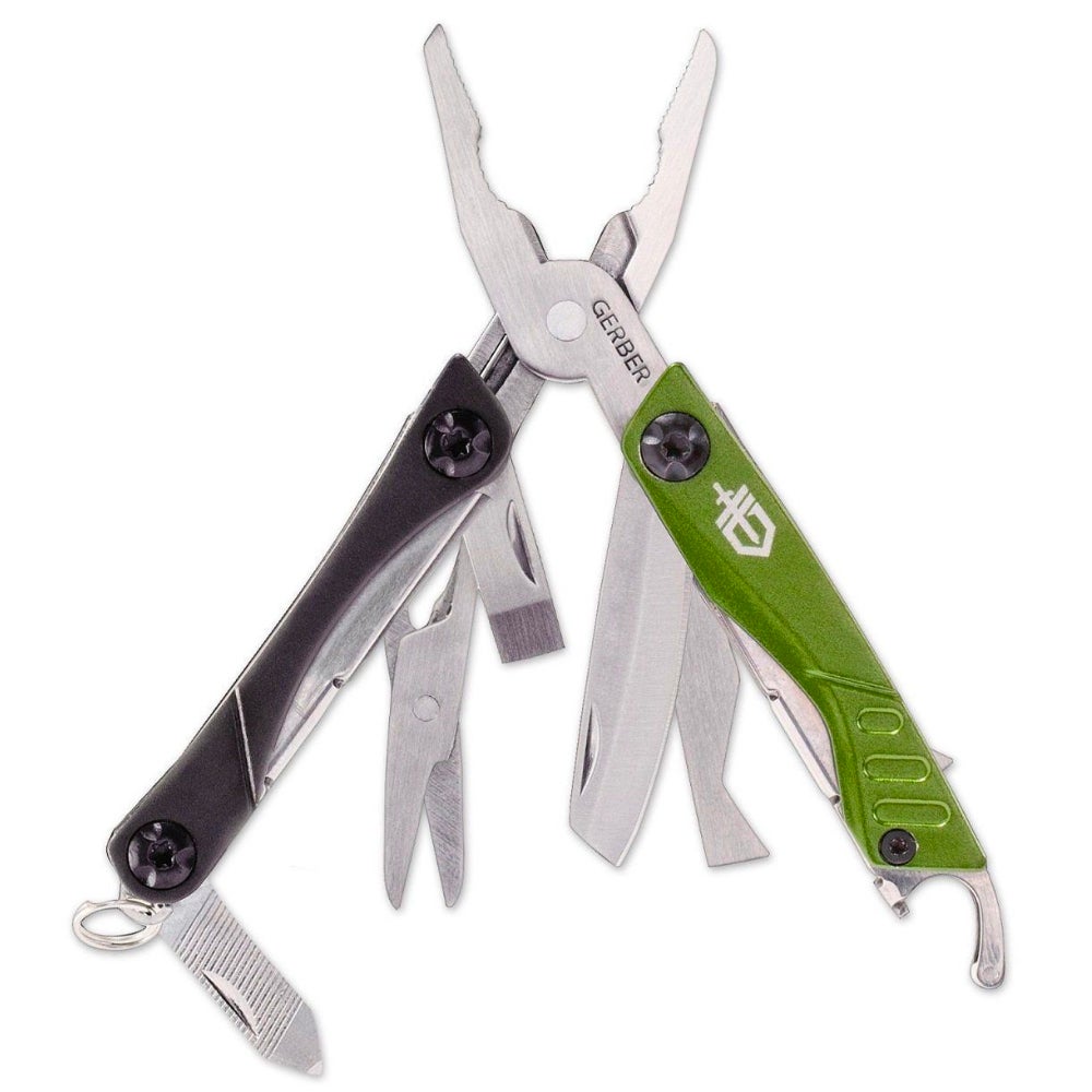 Gerber Dime Multi Tool Green - Plier Scissors Knife 