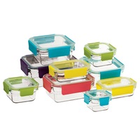 Glasslock Tempered Glass Premium Oven Safe Container Set W/ Lid Oven 9pc - 28089