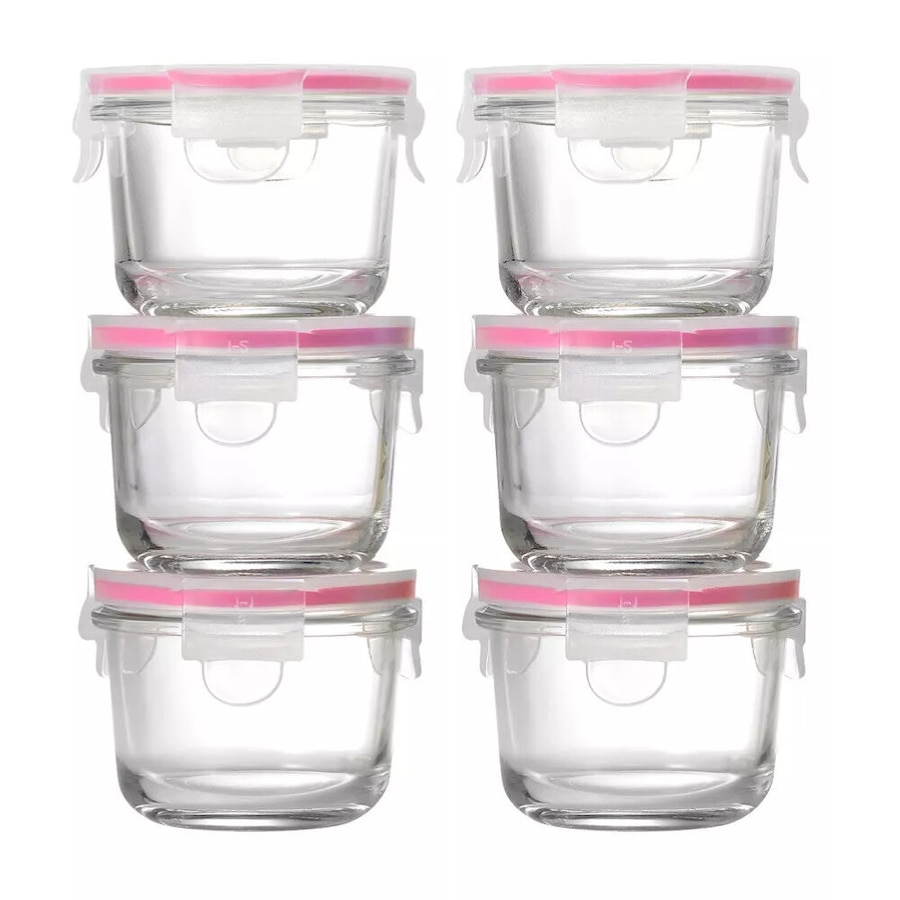 Glasslock Baby 6 Piece Round 165ml Food Container Set