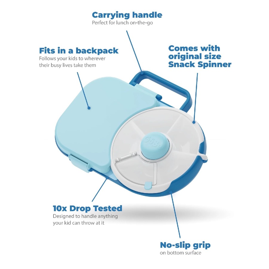 GoBe 2-in-1 Lunchbox With Original Snack Spinner - Blue