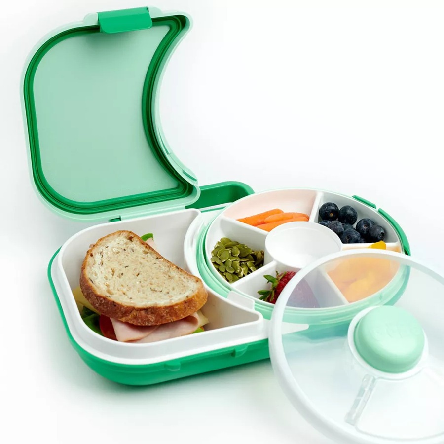 GoBe 2-in-1 Lunchbox With Original Snack Spinner - Green
