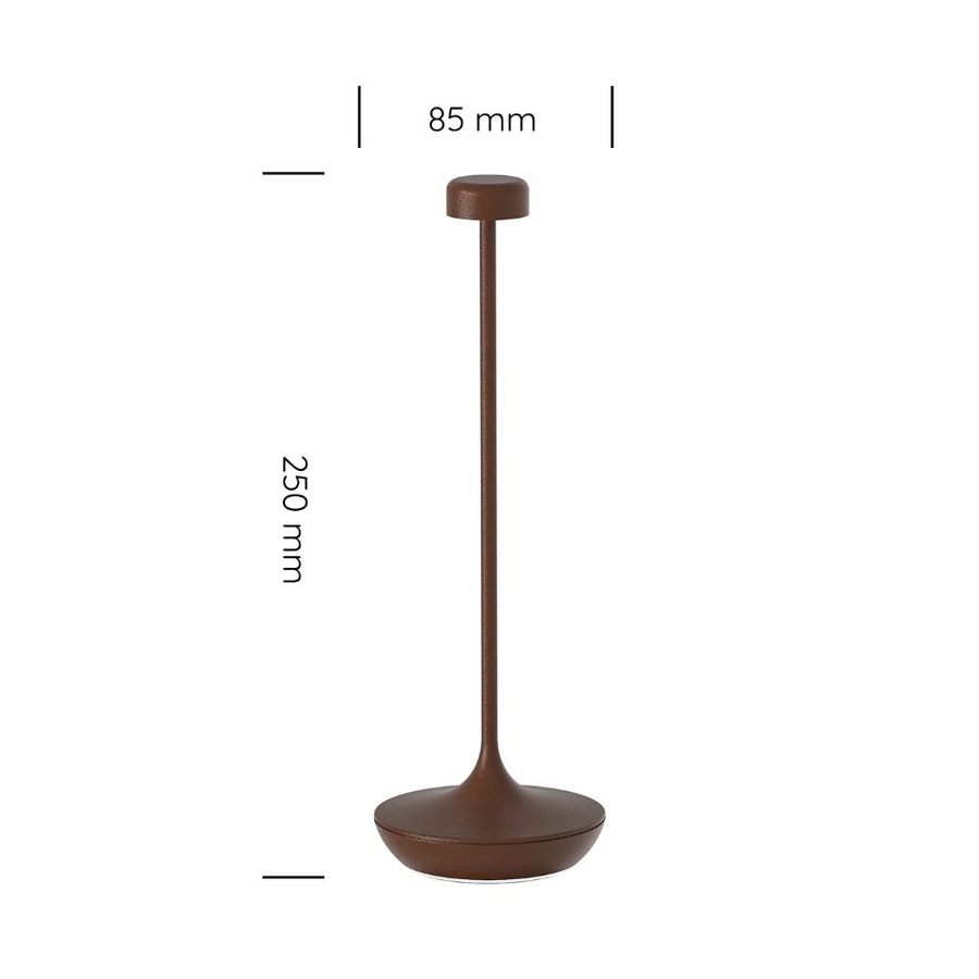 Lampa Deca Micro LED Dimmable Cordless Table Lamp Corten
