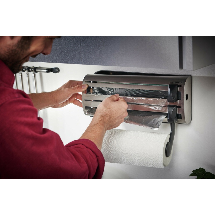 Leifheit Parat Royal Wall Mounted Kitchen Roll Holder - Stainless Steel L25660