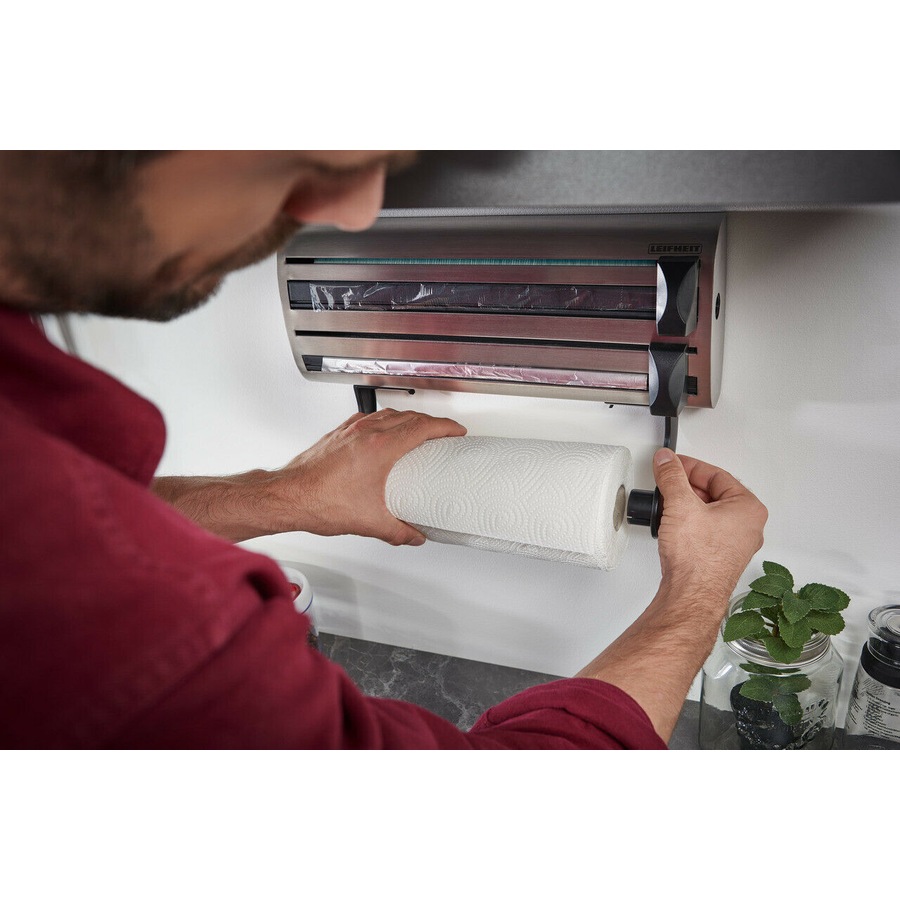 Leifheit Parat Royal Wall Mounted Kitchen Roll Holder - Stainless Steel L25660