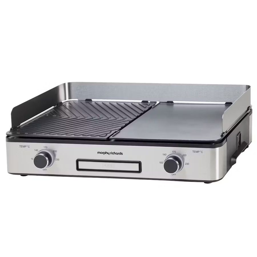 Morphy Richards Benchtop Electric BBQ Grill - Stainless Steel