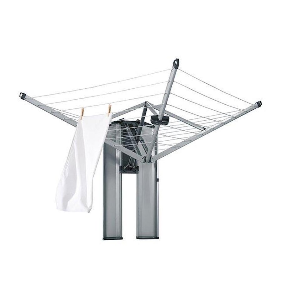 Brabantia Wall Fix Fold Away Clothes Line W/ Storage Box 24m