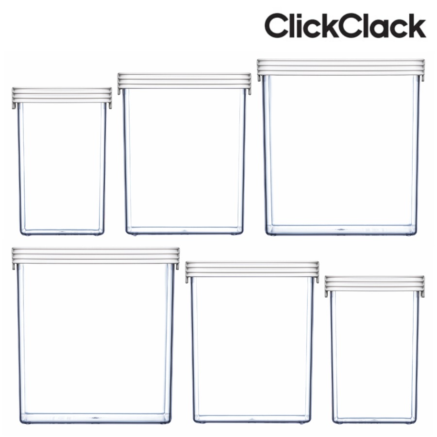 Buy NEW CLICKCLACK 6pc AIR TIGHT BASIC LARGE BOX SET 6 PIECE - Everyday ...