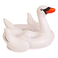 Sunnylife Inflatable White Swan Drink 4 Cup Holder