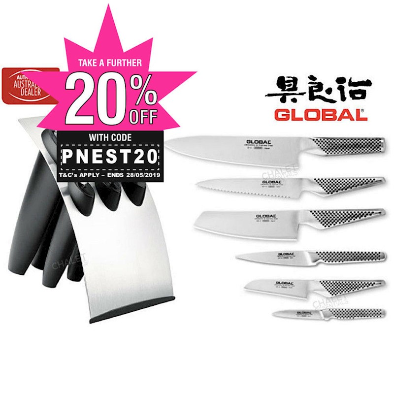 global millennium knife block set 7pc