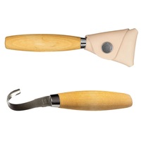 Morakniv Woodcarving Hook Knife 162 + Leather Sheath - YKM13388