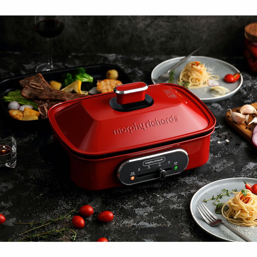 Morphy Richards 2.5L Multi Function Cooking Pot - Red