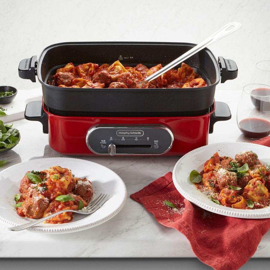 Morphy Richards 2.5L Multi Function Cooking Pot - Red