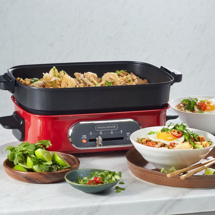 Morphy Richards 2.5L Multi Function Cooking Pot - Red