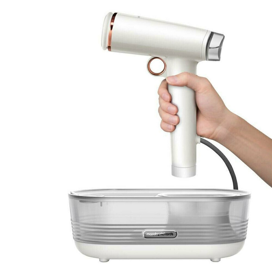 NEW MORPHY RICHARDS HANDHELD GARMENT STEAMER - STEAM IRON - WHITE