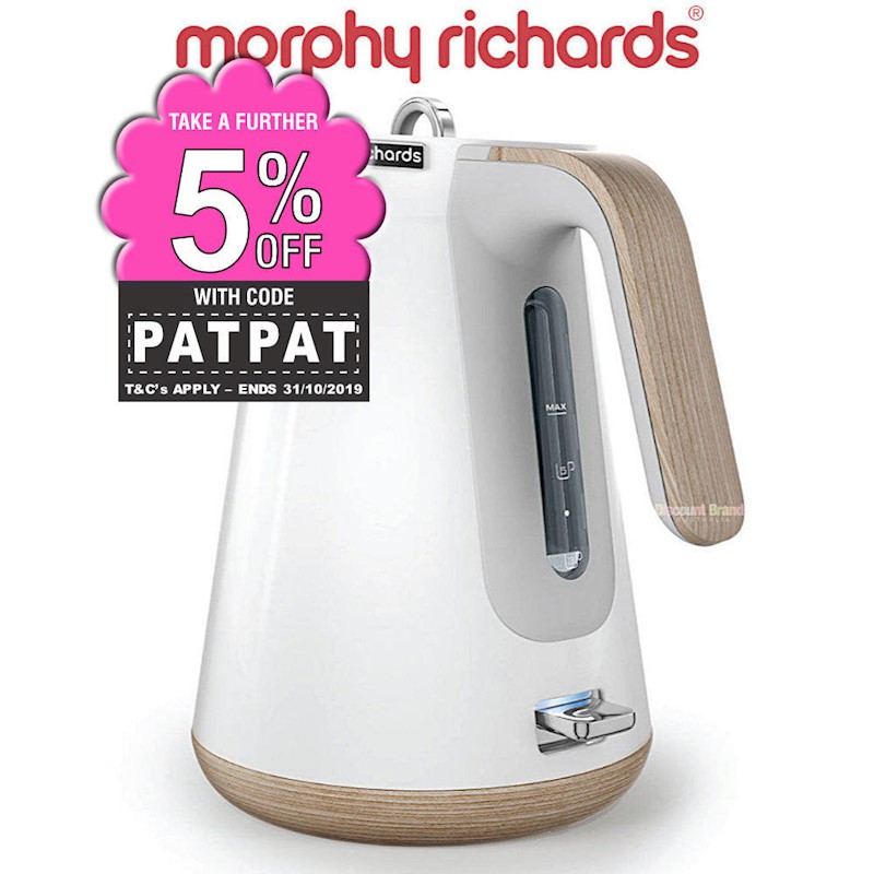 morphy richards scandi white aspect kettle