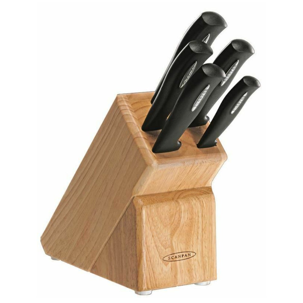 Scanpan Microsharp 6 Piece Kitchen Knife Block Set - 6pc 