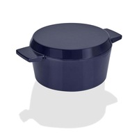 Stanley Rogers Cast Iron 24cm / 3.5L French Oven Grill Duo - Midnight Blue
