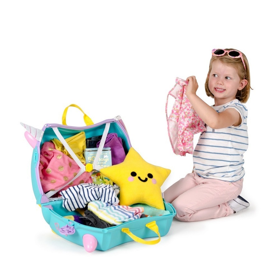 Trunki Ride on Kids Suitcase Luggage Toy Box - Una Unicorn