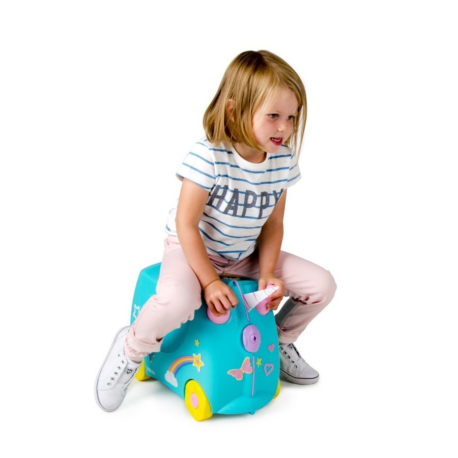 Trunki Ride on Kids Suitcase Luggage Toy Box - Una Unicorn