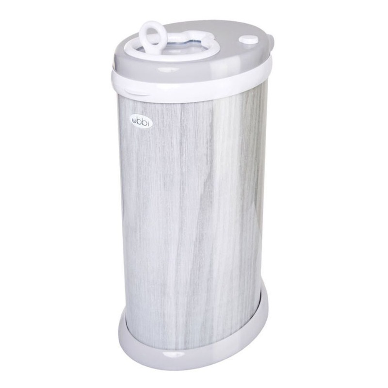 Buy UBBI NAPPY DIAPER PAIL BIN ECO FRIENDLY WOOD GRAIN MyDeal