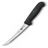 Victorinox Boning Knife 12cm Curved Narrow Blade - Fibrox Handle Black 5.6603.12
