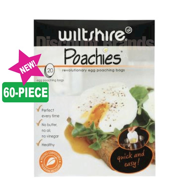 NEW WILTSHIRE POACHIES NON STICK EGG POACHER 60 BAGS 43550 MyDeal
