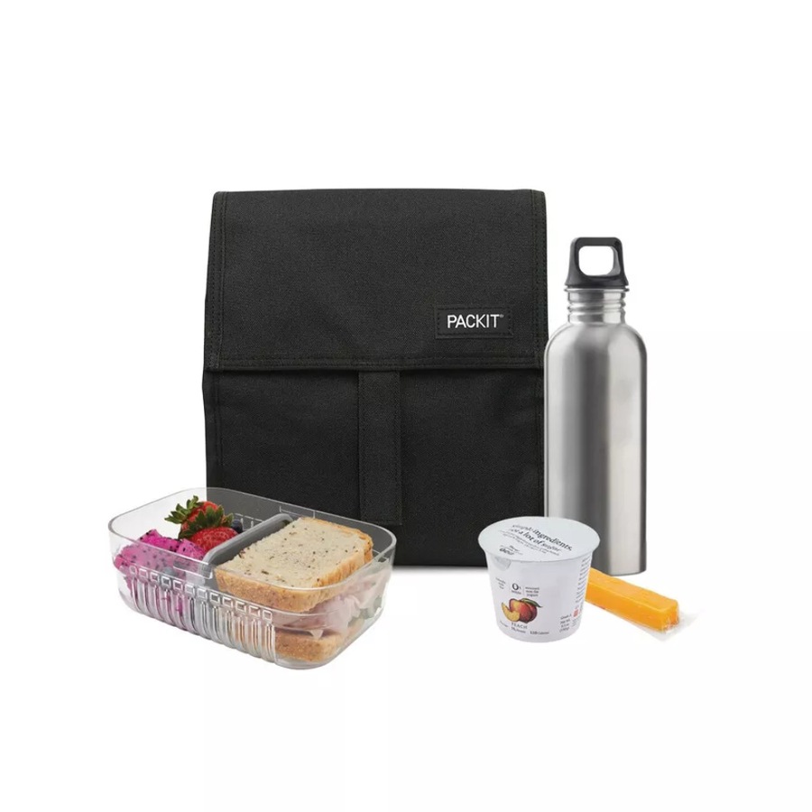 PackIt Cooler Lunch Box Bag Freeze and Go - Black